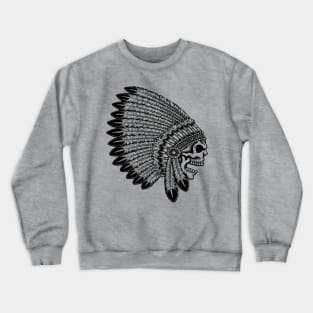 Indian Headdress Skull Crewneck Sweatshirt